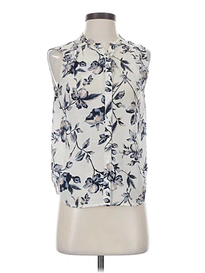 Pre-owned Joie Sleeveless Silk Top Ivory Halter Neckline Tops