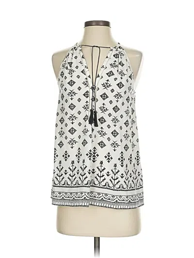 Pre-owned Joie Sleeveless Silk Top Ivory Halter Neckline Tops In White