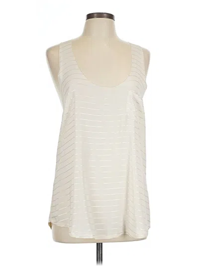 Pre-owned Joie Sleeveless Silk Top Ivory Halter Neckline Tops In White
