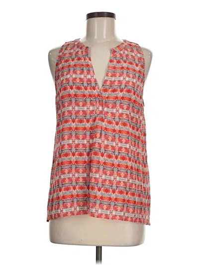 Pre-owned Joie Sleeveless Silk Top Orange Halter Neckline Tops