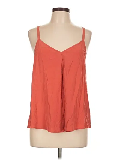 Pre-owned Joie Sleeveless Silk Top Orange Halter Neckline Tops
