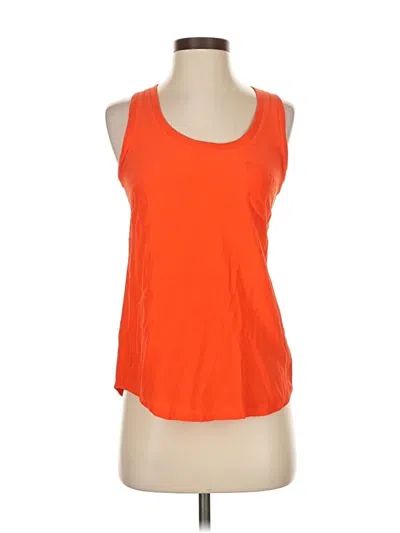 Pre-owned Joie Sleeveless Silk Top Orange Strapless Neckline Tops