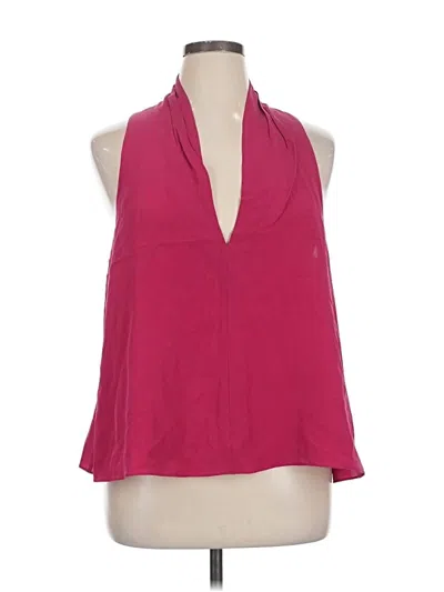 Pre-owned Joie Sleeveless Silk Top Pink Halter Neckline Tops