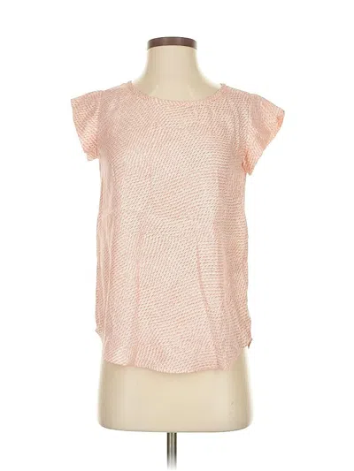 Pre-owned Joie Sleeveless Silk Top Pink Tweed Pattern Square Neckline Tops