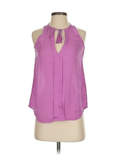 Pre-owned Joie Sleeveless Silk Top Purple Halter Neckline Tops
