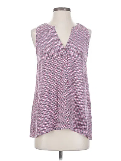Pre-owned Joie Sleeveless Silk Top Purple V Neck Tops
