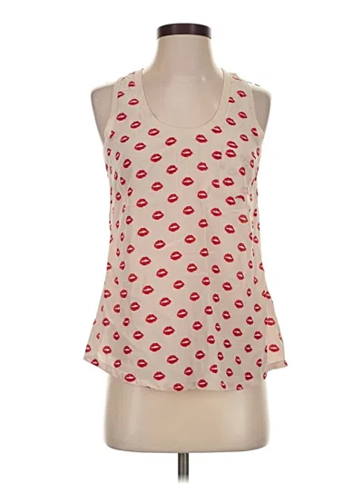 Pre-owned Joie Sleeveless Silk Top Red Halter Neckline Tops