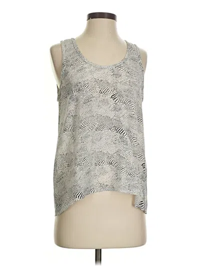 Pre-owned Joie Sleeveless Silk Top Silver Halter Neckline Tops