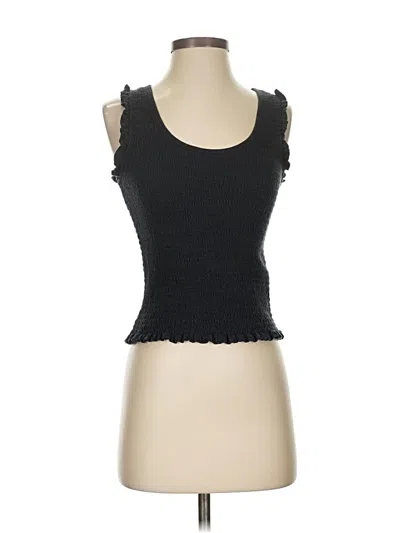 Pre-owned Joie Sleeveless Top Black Sweetheart Neckline Tops