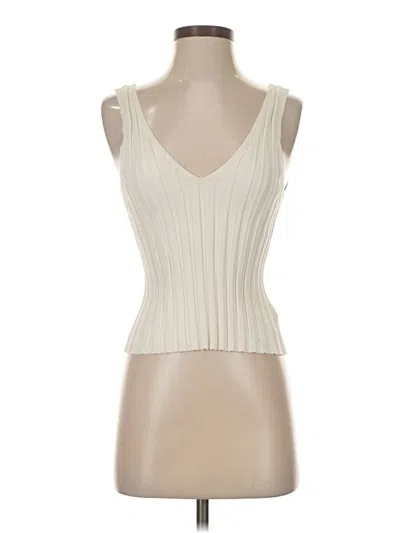 Pre-owned Joie Sleeveless Top Ivory Sweetheart Neckline Tops