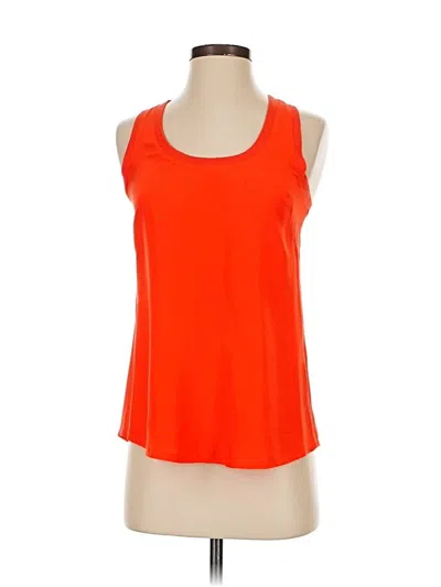 Pre-owned Joie Sleeveless Top Orange Scoop Neck Tops