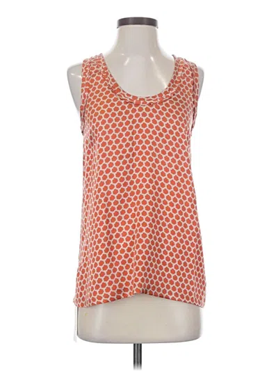 Pre-owned Joie Sleeveless Top Orange Scoop Neck Tops
