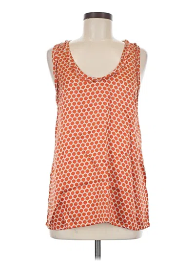 Pre-owned Joie Sleeveless Top Orange Scoop Neck Tops