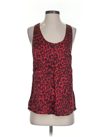 Pre-owned Joie Sleeveless Top Red Scoop Neck Tops