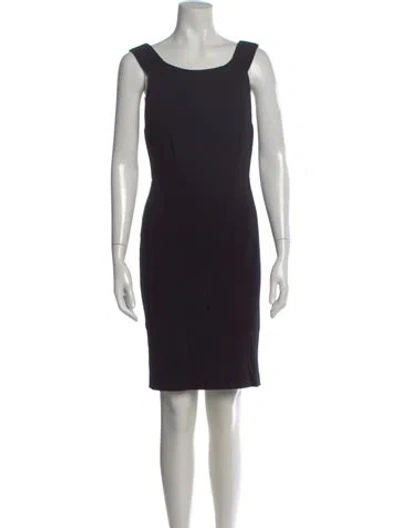 Pre-owned Joie Square Neckline Knee-length Dress In Black