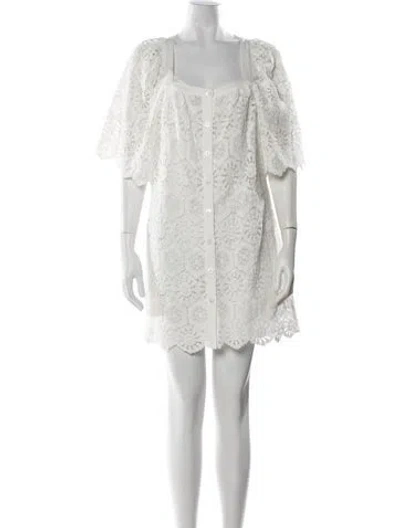 Pre-owned Joie Square Neckline Knee-length Dress W/ Tags In White