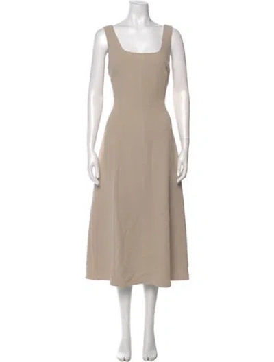 Pre-owned Joie Square Neckline Long Dress In Neutral