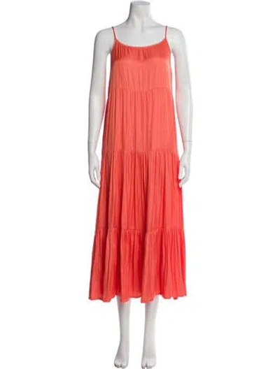 Pre-owned Joie Square Neckline Long Dress In Orange
