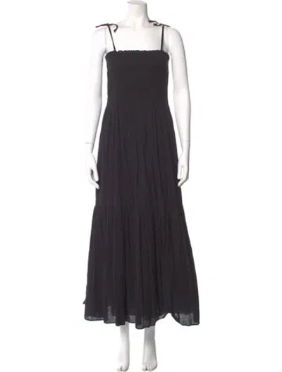 Pre-owned Joie Square Neckline Long Dress W/ Tags In Black