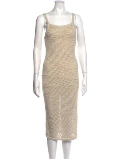 Pre-owned Joie Square Neckline Midi Length Dress