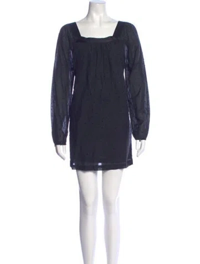 Pre-owned Joie Square Neckline Mini Dress In Blue