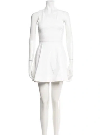 Pre-owned Joie Square Neckline Mini Dress In White
