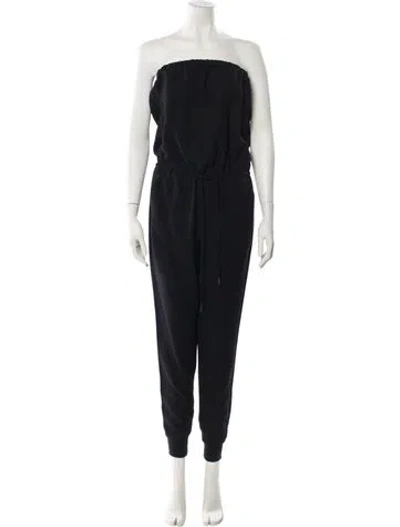 Pre-owned Joie Strapless Jumpsuit In Black