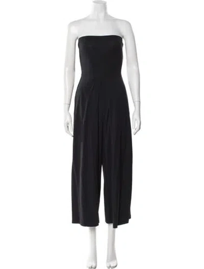 Pre-owned Joie Strapless Jumpsuit In Black