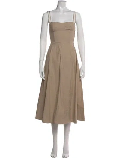 Pre-owned Joie Strapless Midi Length Dress In Neutral