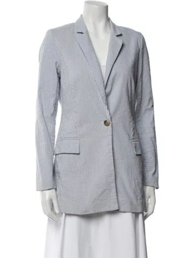 Pre-owned Joie Striped Blazer In Blue