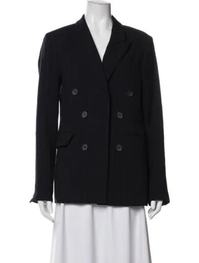 Pre-owned Joie Striped Blazer In Blue