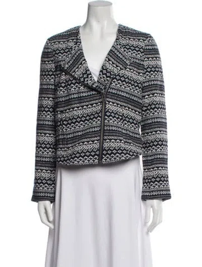 Pre-owned Joie Striped Blazer In Blue