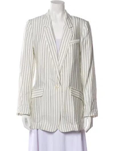 Pre-owned Joie Striped Blazer In Neutral