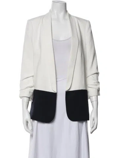 Pre-owned Joie Striped Blazer In White