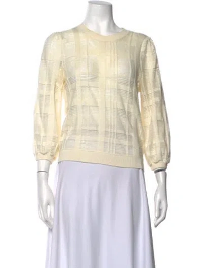 Pre-owned Joie Striped Crew Neck Sweater In Neutrals