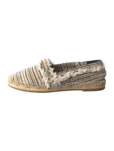 Pre-owned Joie Striped Espadrilles In Gold