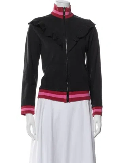 Pre-owned Joie Striped Evening Jacket In Black