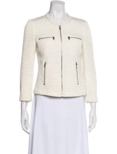 Pre-owned Joie Striped Evening Jacket In Neutral