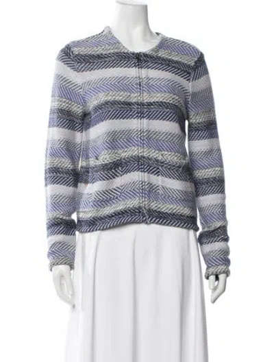 Pre-owned Joie Striped Jacket In Blue