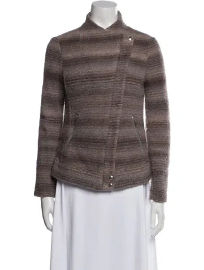 Pre-owned Joie Striped Jacket In Neutral