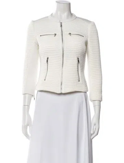 Pre-owned Joie Striped Jacket In White
