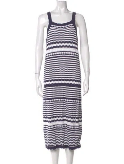 Pre-owned Joie Striped Midi Length Dress In Multi
