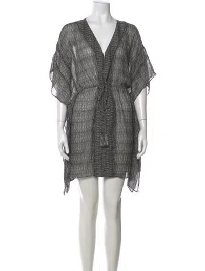 Pre-owned Joie Striped Mini Dress In Gray