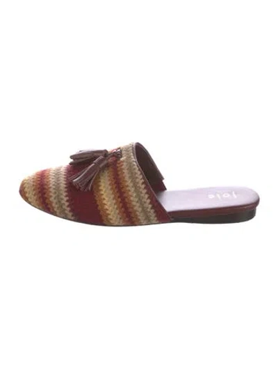 Pre-owned Joie Striped Mules In Red