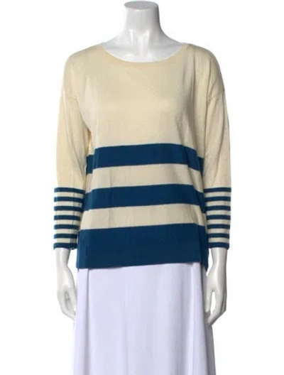 Pre-owned Joie Striped Scoop Neck Sweater