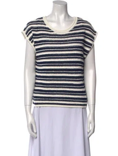 Pre-owned Joie Striped Scoop Neck Sweater In Multi