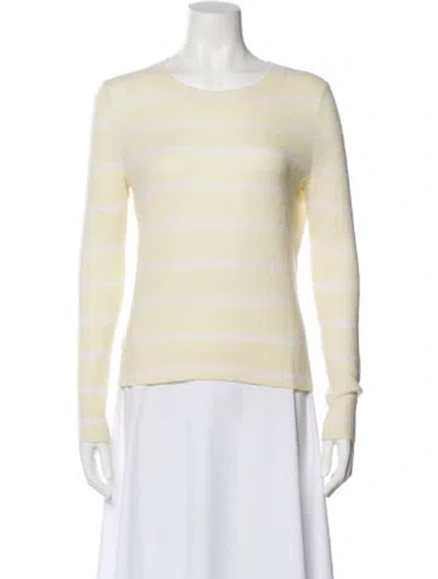 Pre-owned Joie Striped Scoop Neck Sweater In Neutral