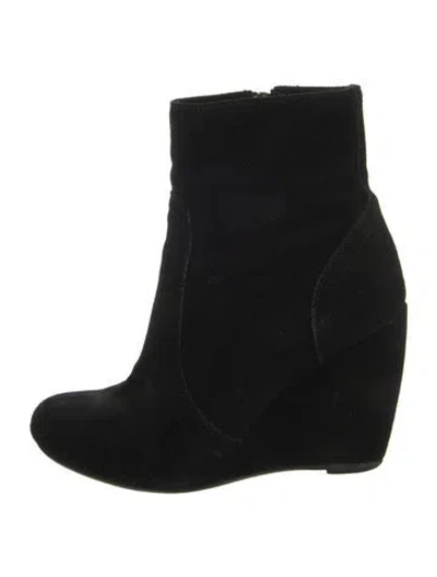 Pre-owned Joie Suede Boots In Black
