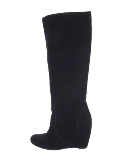 Pre-owned Joie Suede Boots In Black