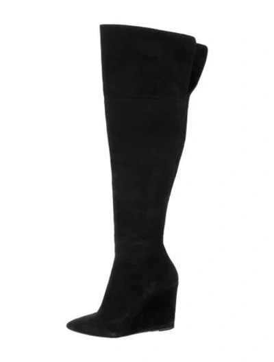 Pre-owned Joie Suede Boots In Black